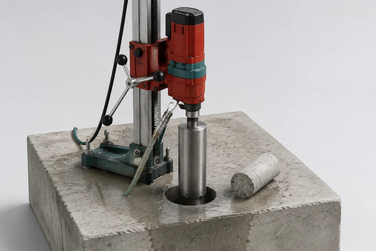 Karot, Beton Kesme ve Delme için temsili 3D uygulama görseli